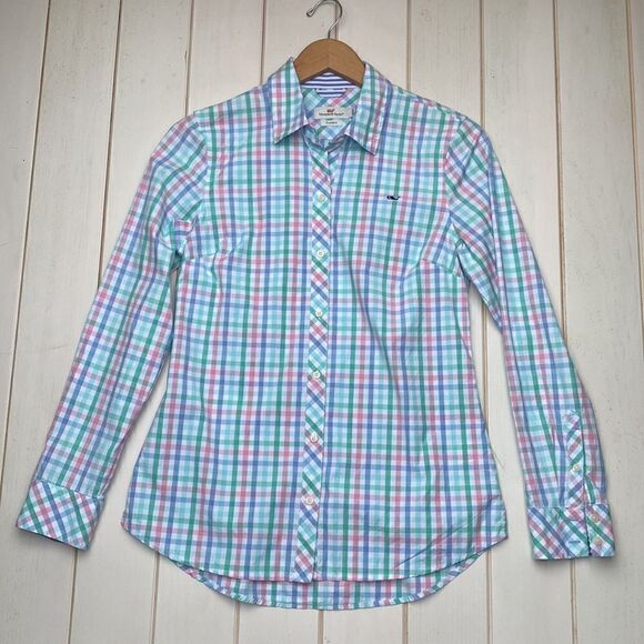 Pastel Plaid Cotton Button Down Shirt​ - Picture 5 of 13